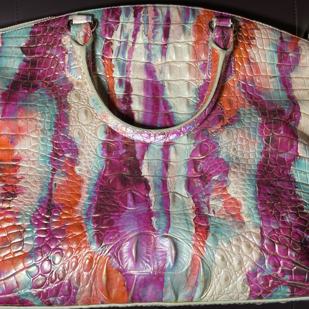 Brahmin Multicolor Embossed Tote